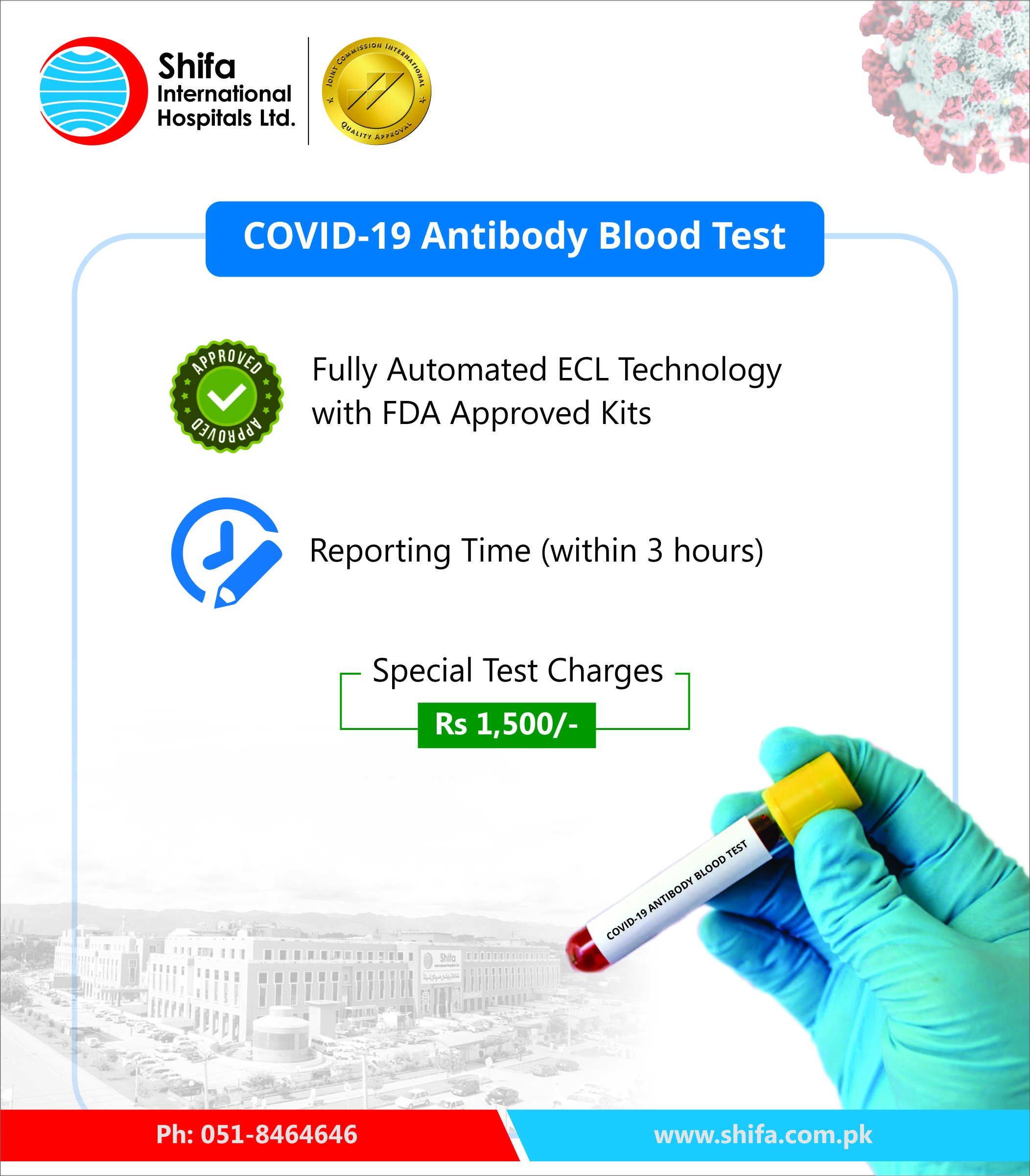 Covid 19 Antibody Blood Test Shifa International Hospital